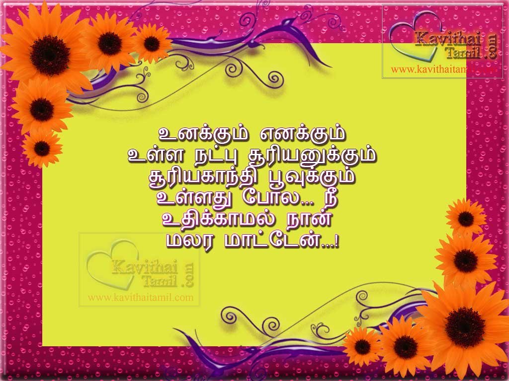 Tamil Friendship Poem Pictures 