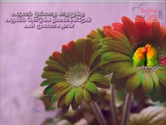 Download Cute Love Kavithai Varigal With Lovely Flower Background Images For Impress Your Girlfriend