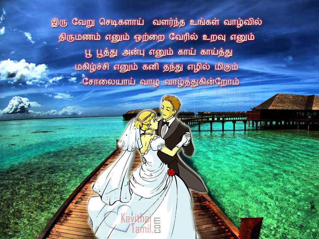 Thirumana Naal Tamil Kavithaigal Images, Tamil Wishes Images For Marriage Day